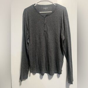 Express Charcoal Long Sleeve Henley